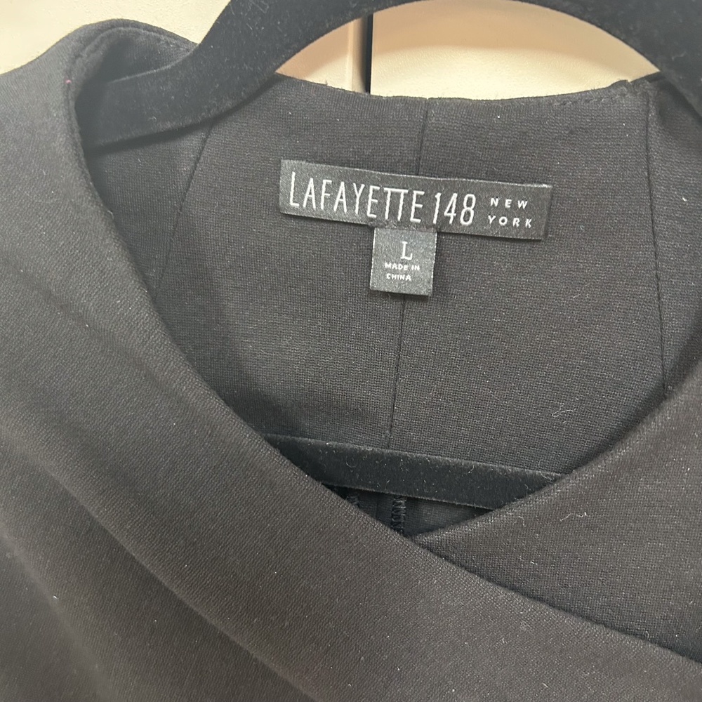 LAFAYETTE 148 Women Black Extrafine Wool Sweater sleeves jacket blazer - sz L - Picture 3 of 14